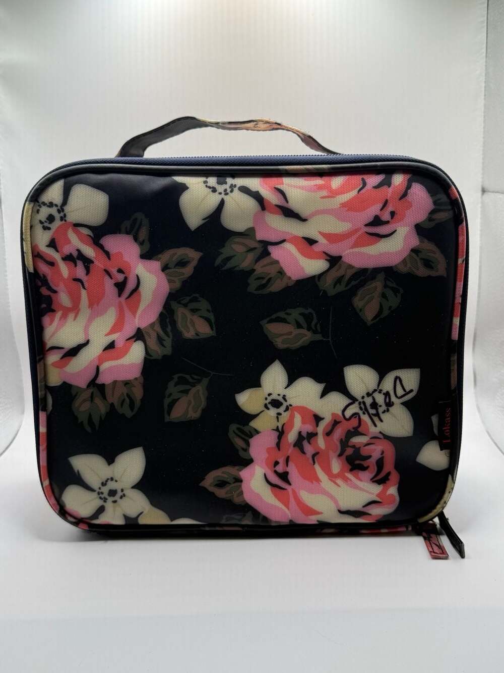 Floral Print Professional Cosmetic Makeup Train Case Organizer